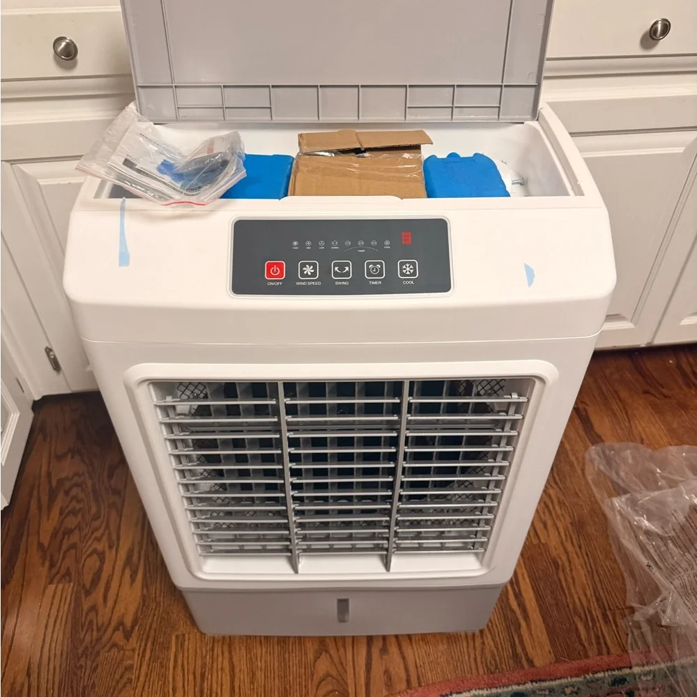 Portable Air Cooler with Control Panel - White - Picture 3 of 10